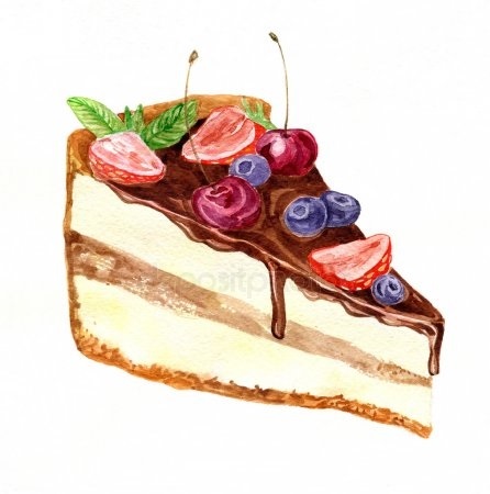 Красивые рисунки тортов для срисовки014