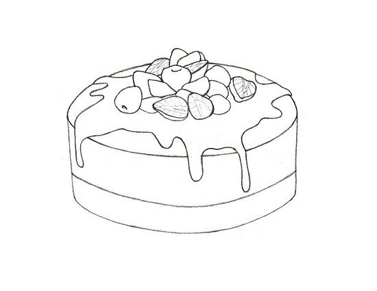 Красивые рисунки тортов для срисовки022