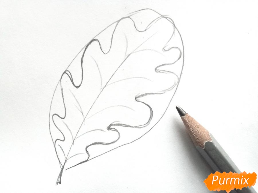 Рисунки как нарисовать осенний лист карандашом (6)