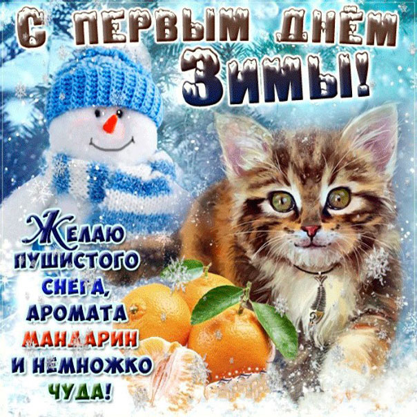С первым днем зимы красивые открытки (14)