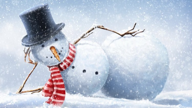 Красивые и милые рисунки снеговиков (4)