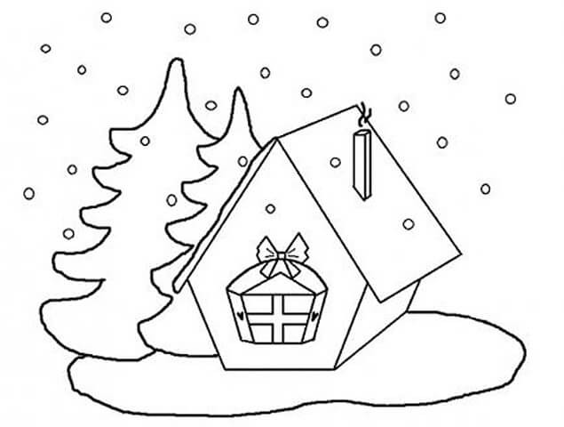 Красивые рисунки зимы для детей карандашом (23)
