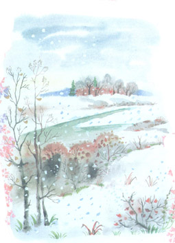 Красивый рисунок на тему встреча зимы (19)