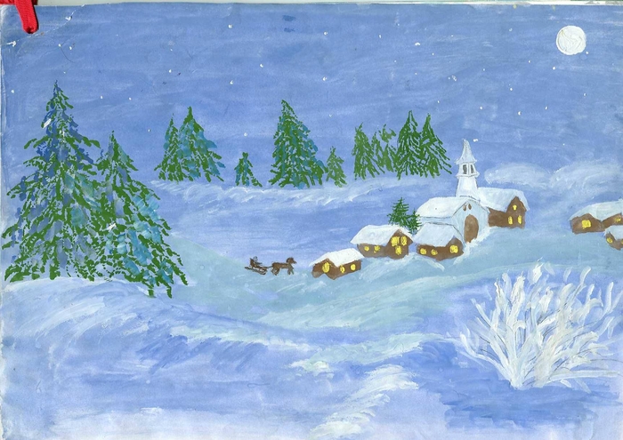 Красивый рисунок на тему встреча зимы (30)