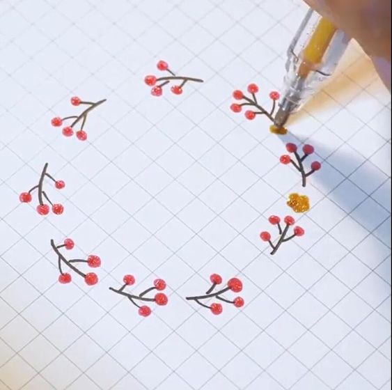 Красивые рисунки цветов для срисовки в свой дневник - 40 лучших идей (3)