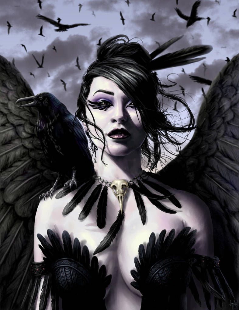 Красивое фото на аватарку черный ангел (1)