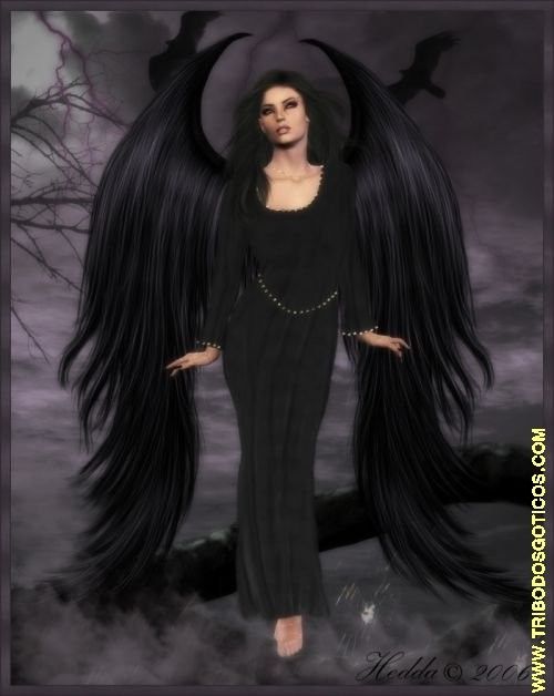 Красивое фото на аватарку черный ангел (12)