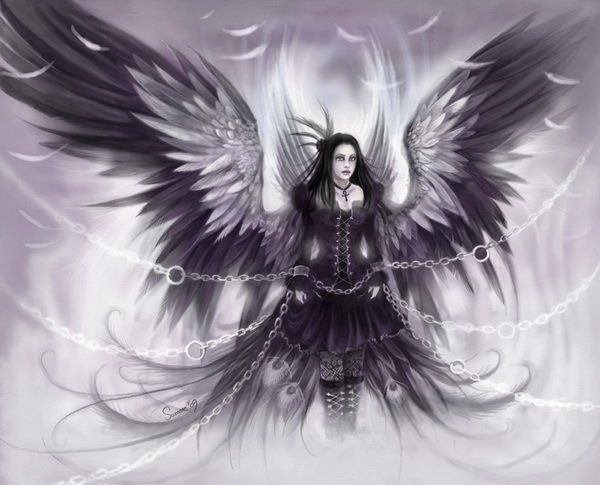 Красивое фото на аватарку черный ангел (8)