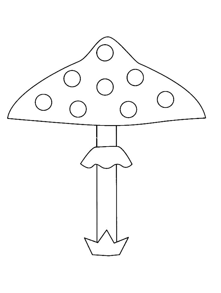 Грибочек рисунок для детей картинки для распечатки
