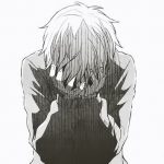 Черно-белые грустные картинки из аниме