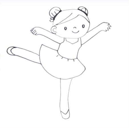 Балерина рисунок для детей (3)