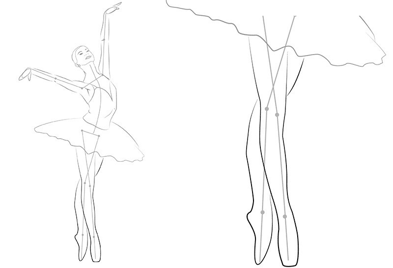 Балерины удивительные картинки для срисовки (11)