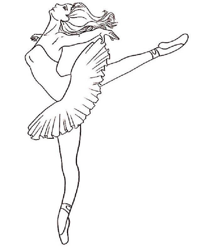 Балерины удивительные картинки для срисовки (14)