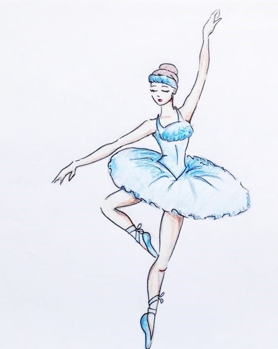 Балерины удивительные картинки для срисовки (15)