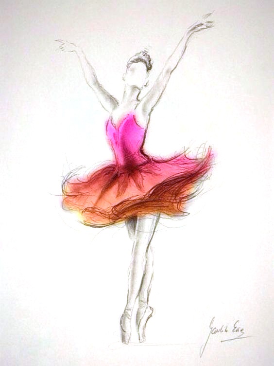 Балерины удивительные картинки для срисовки (18)
