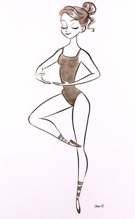 Балерины удивительные картинки для срисовки (2)