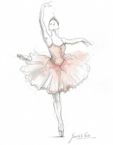 Балерины удивительные картинки для срисовки (9)
