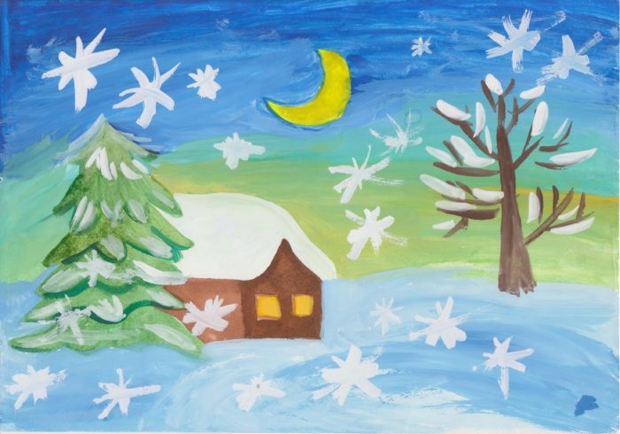 Зима класс 3 рисунки подборка (11)