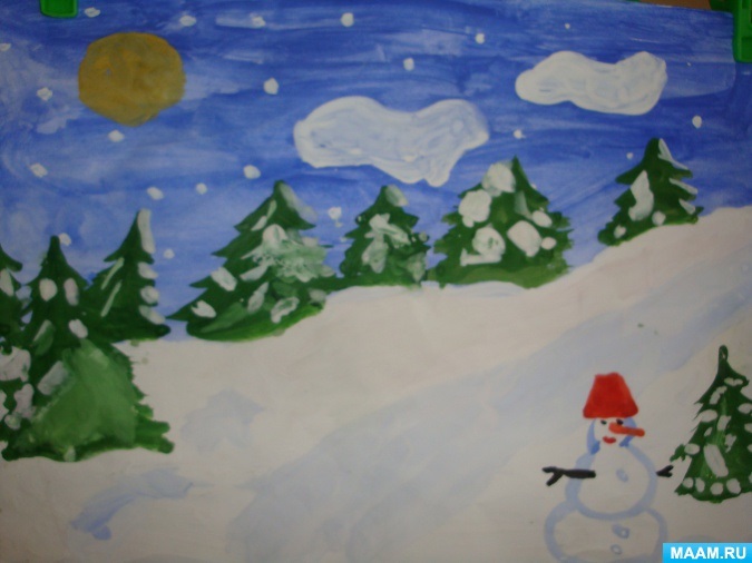 Зима класс 3 рисунки подборка (15)