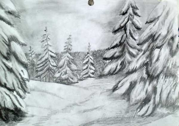 Зима класс 3 рисунки подборка (19)