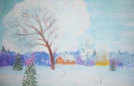 Зима класс 3 рисунки подборка (5)