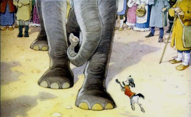 Картинка моська и слон (1)