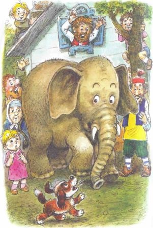 Картинка моська и слон (10)
