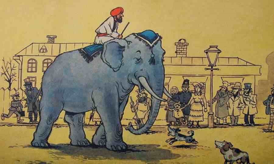 Картинка моська и слон (2)