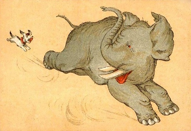 Картинка моська и слон (22)