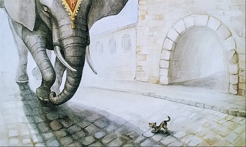 Картинка моська и слон (7)