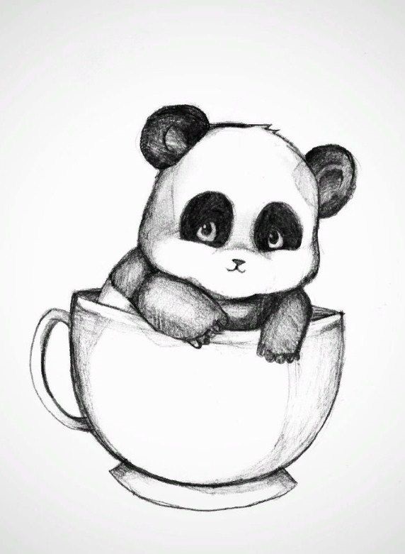 Нарисованные картинки панды (15)