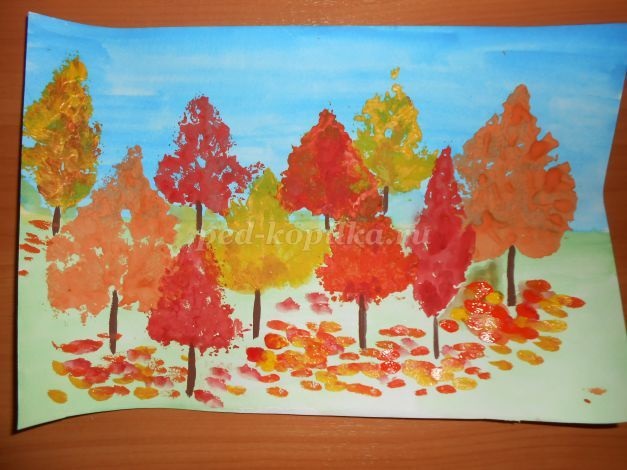 Осенний пейзаж поделки   сборка фото (4)