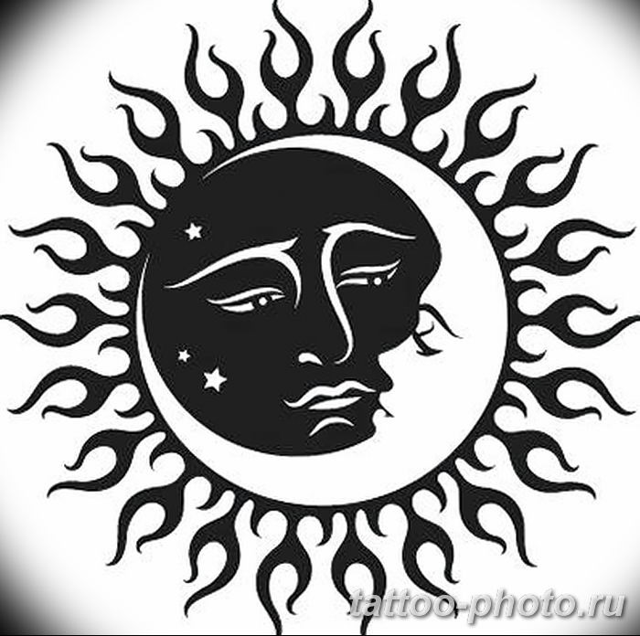 Солнце и луна рисунок (19)