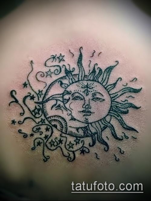 Солнце и луна рисунок (2)