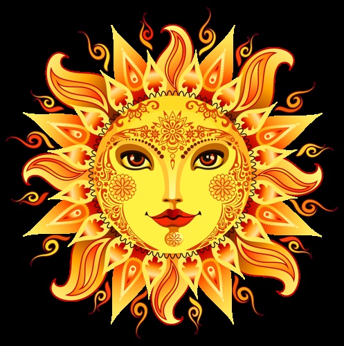 Солнце и луна рисунок (20)