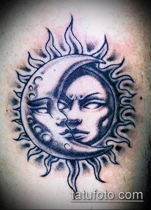 Солнце и луна рисунок (22)