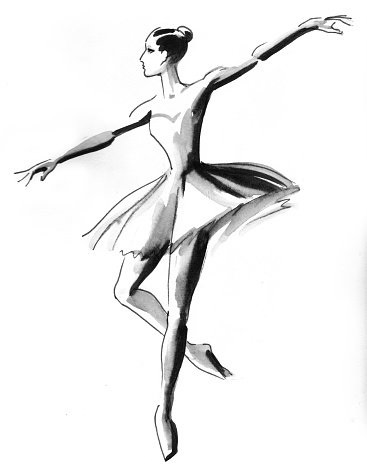 Эскиз балерины картинки (12)