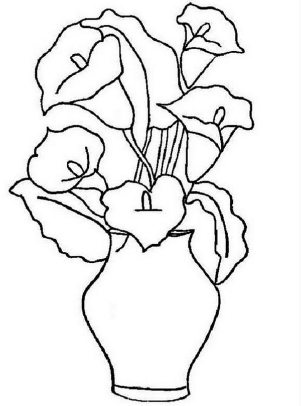 Картинки шаблон вазы для цветов (3)