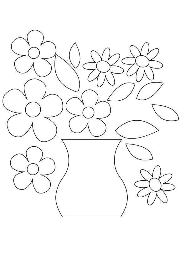 Картинки шаблон вазы для цветов (5)