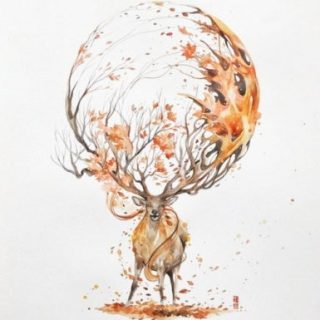 Красивые рисунки для срисовки олень (12)