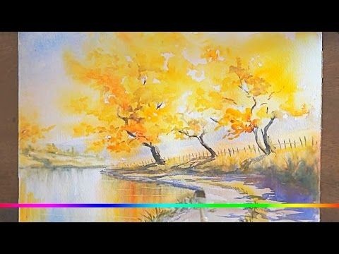 Осень акварельные рисунки (14)