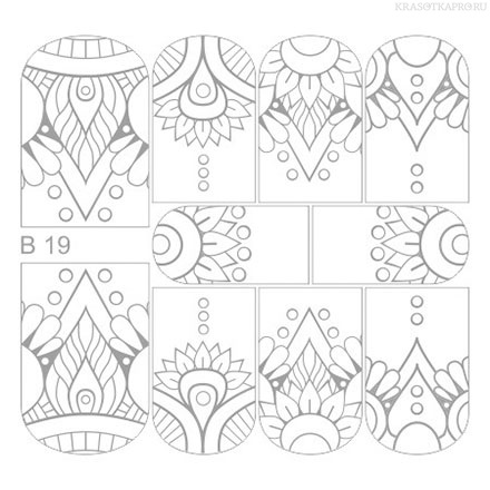 Рисунки шаблоны для ногтей (26)
