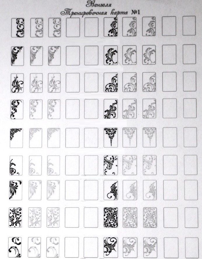 Рисунки шаблоны для ногтей (5)