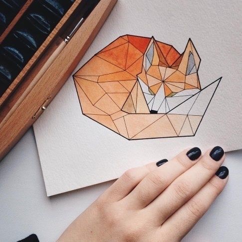 Рисунок в стиле оригами (1)