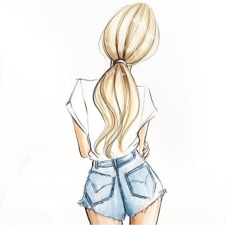 Картинки для срисовки девушки в шортах (5)