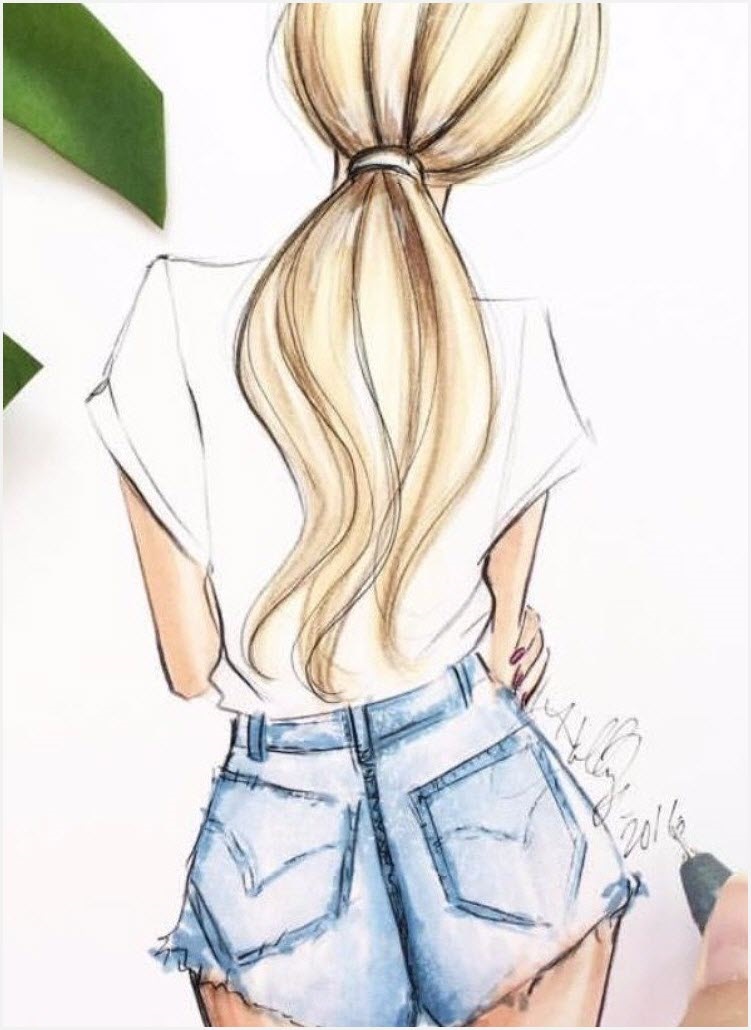 Картинки для срисовки девушки в шортах (8)