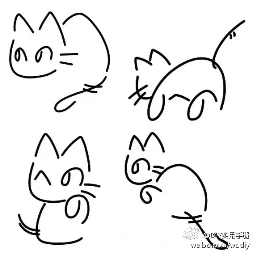 Картинки для срисовки котята милые (14)