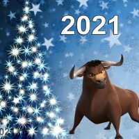 Новогодние обои быка на 2021 год   подборка картинок (5)