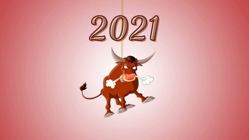 Новогодние обои быка на 2021 год - подборка картинок (9)