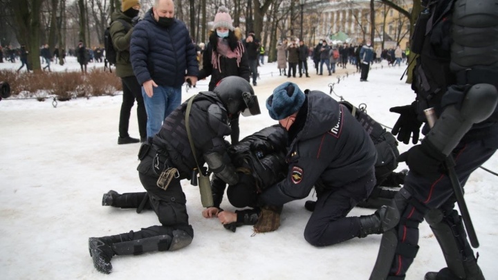 Акция протеста 23 января 2021 года в России фото (2)